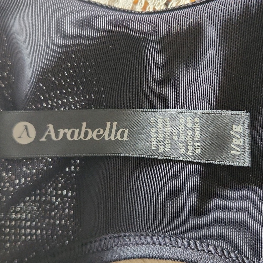 Arabella,  NWOT,  Women's Athletic bra, black with zipper. Size Large - Picture 5 of 8